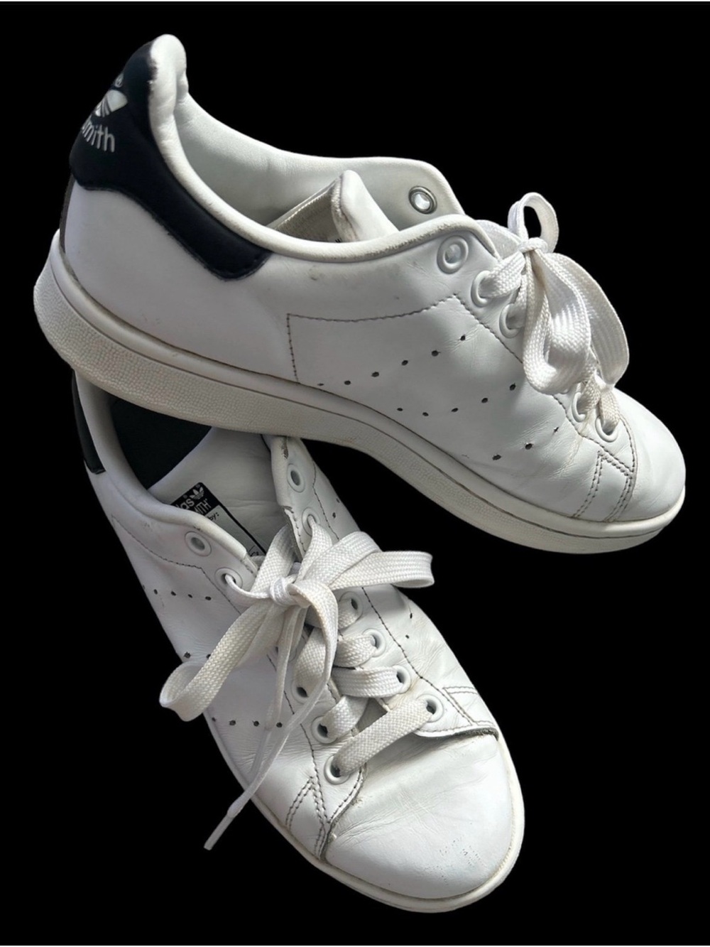 Adidas Originals Stan Smith Sneakers White Black Leather Size 6.5 Retro